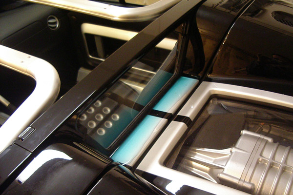 top bar system rear view custom OEM upholstery by Knights Upholstery